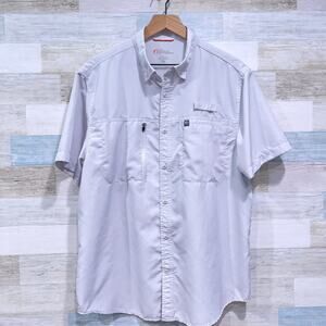 The American Outdoorsman Indian River Fishing Shirt Gray Hiking UPF 40 Mens XL